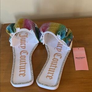 Juicy Couture Rainbow Metallic Sandals